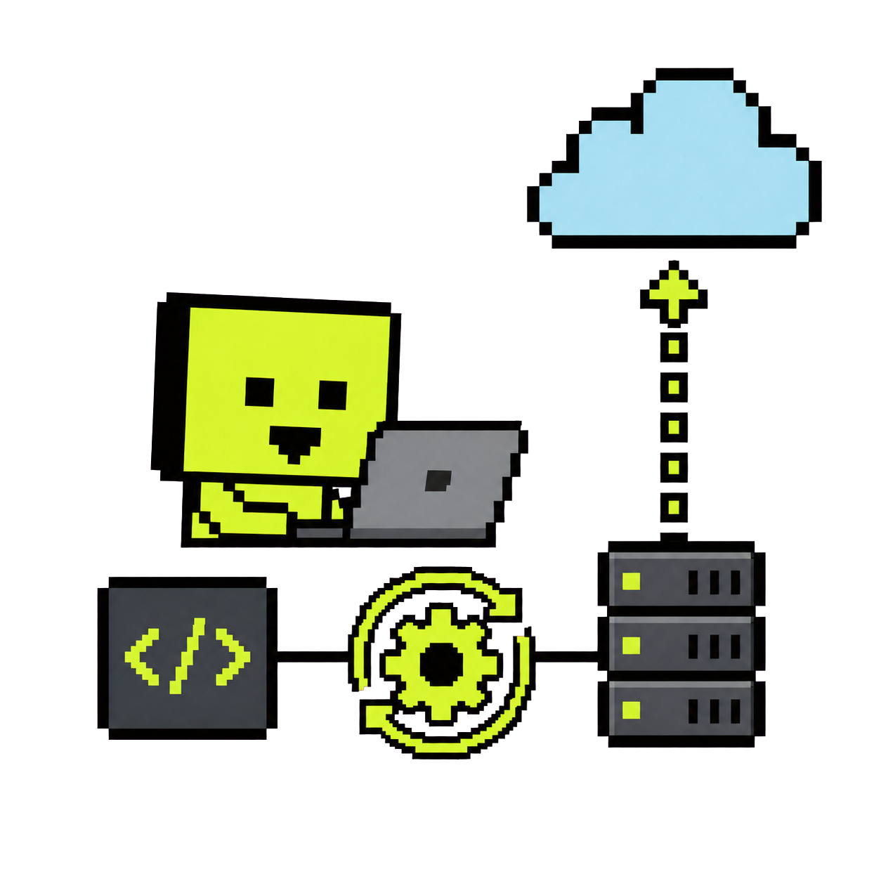 Pixel robot working with cloud infrastructure
